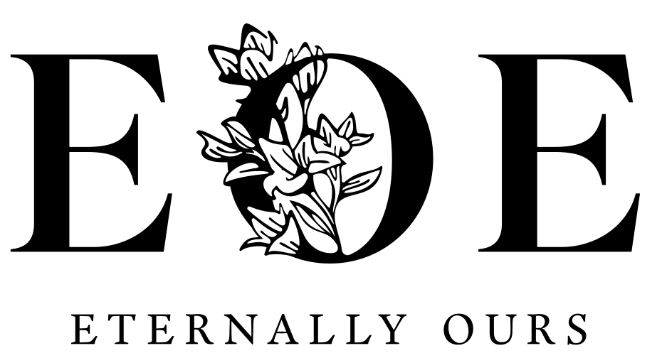 The logo shows large black "EOE" letters with a floral "O" and "Eternally Ours," wedding DJ in Minnesota.